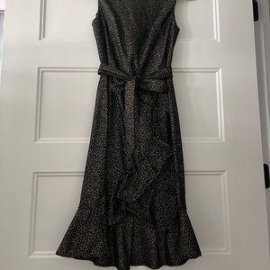 Calvin Klein Gold Cheetah Print Dress